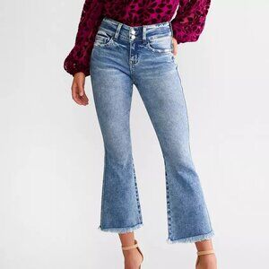 Flying Monkey Mid-Rise Cropped Flare Stretch Jean